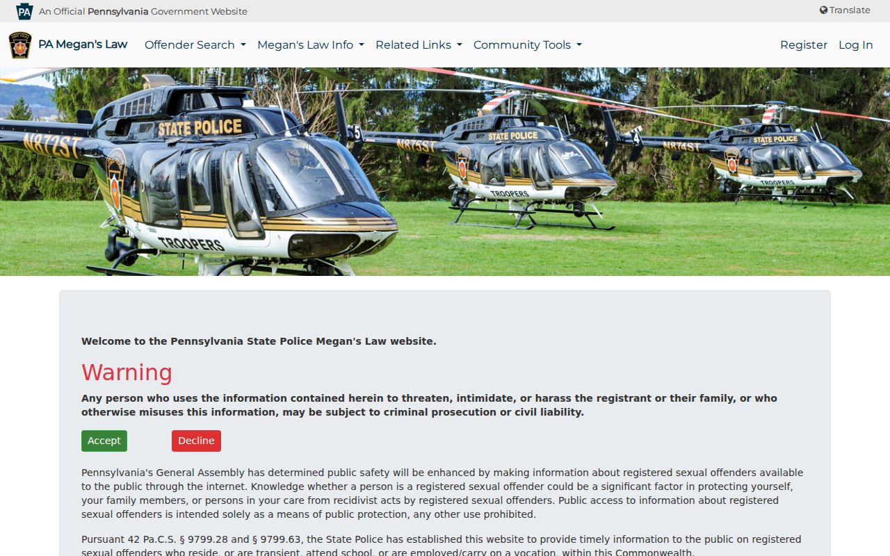 Upper Macungie Township neighbors Pennsylvania public-safety registry warning