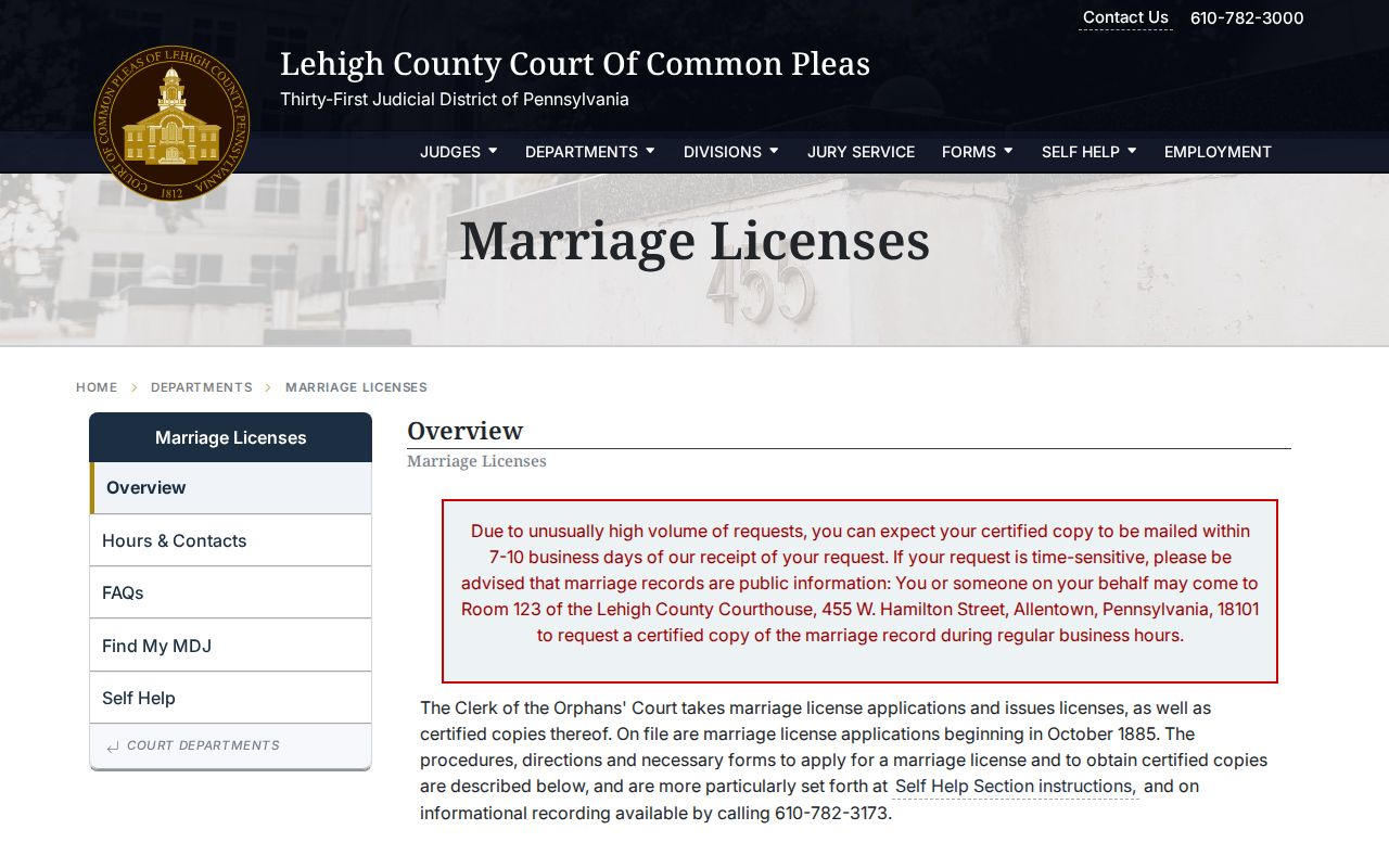 Upper Macungie Township previous residents Lehigh County marriage records source